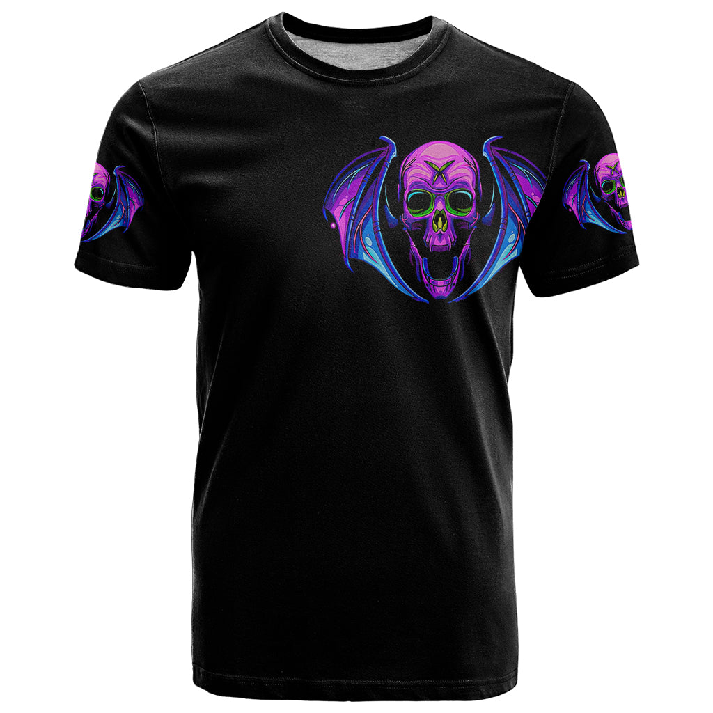 Bat Skull T-Shirt Bat Skull Hello Darkness My Old Friend Graphic Tee