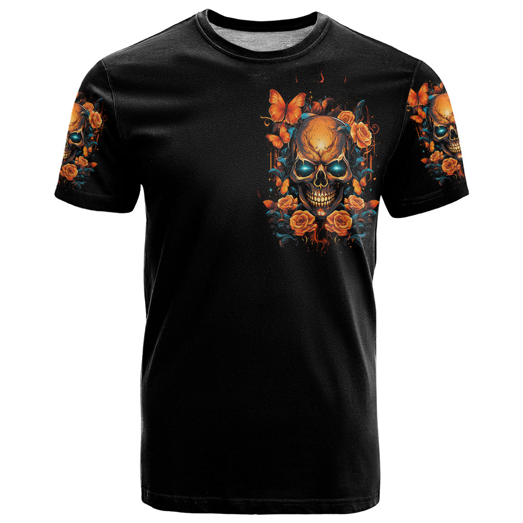 Flower Skull T-Shirt Litte Bit Of Heaven With A Wild Side Graphic Tee