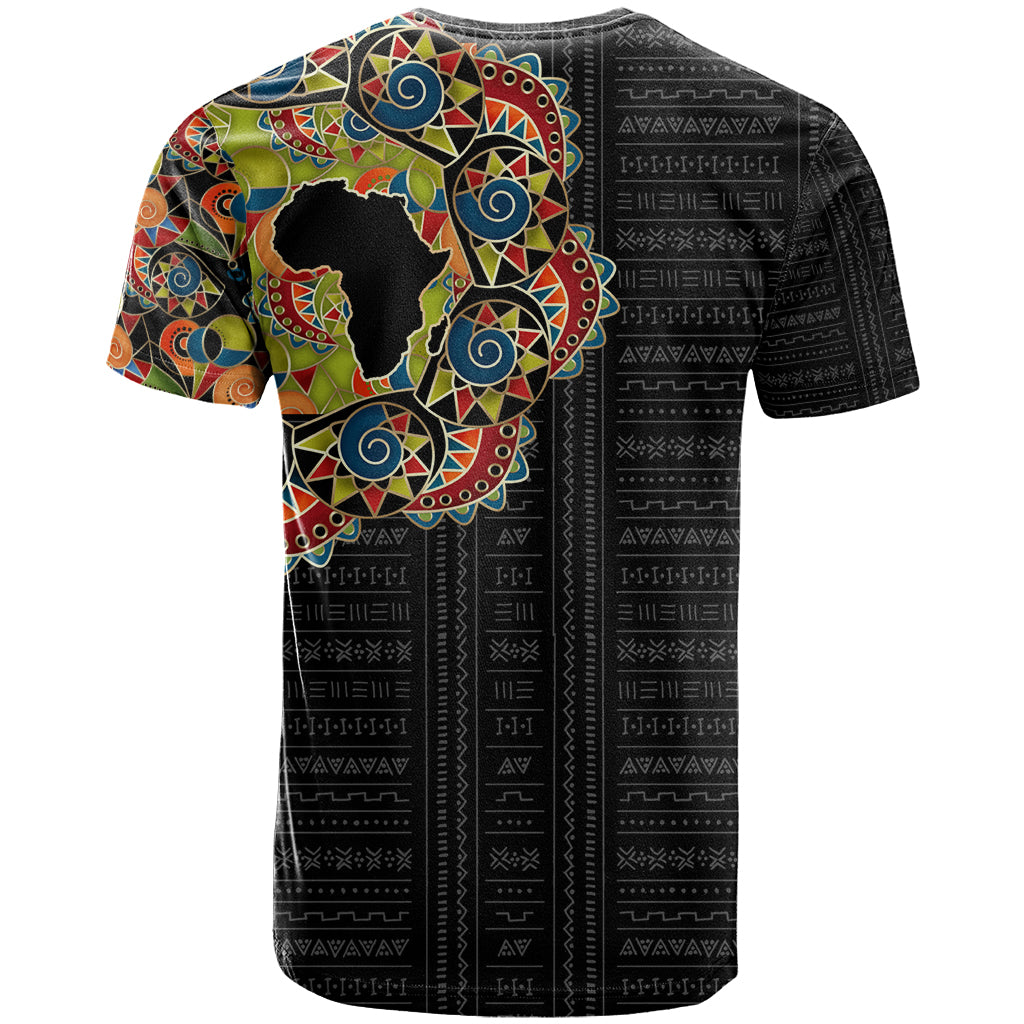 Personalized Sleeve African Pattern T-Shirt Multi-Colored Graphic Tee