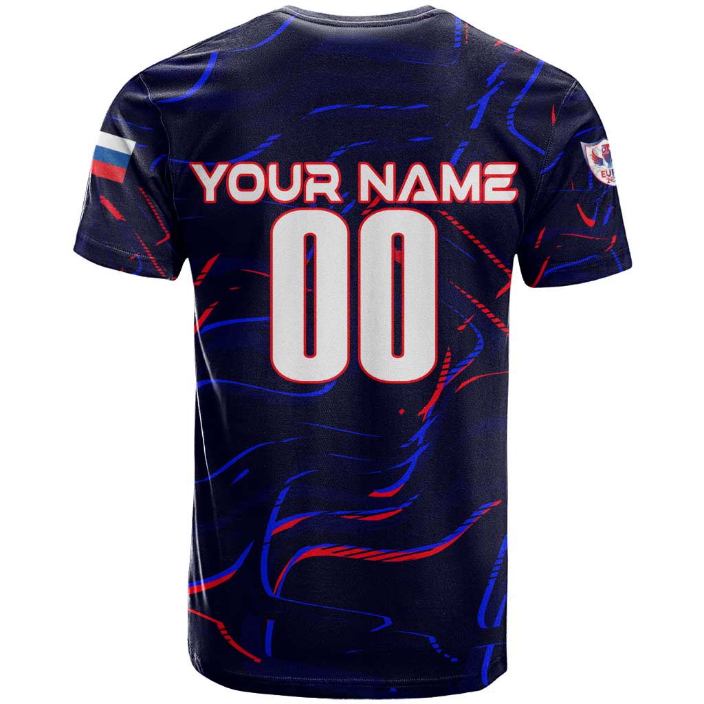 Personalized Slovakia Football 2024 T-Shirt Trophy Wing Style Graphic Tee