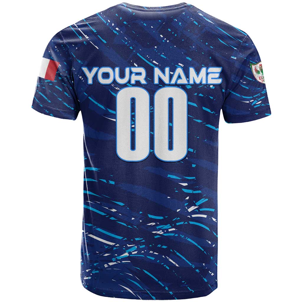 Personalized Italy Football 2024 T-Shirt Trophy Wing Style Graphic Tee