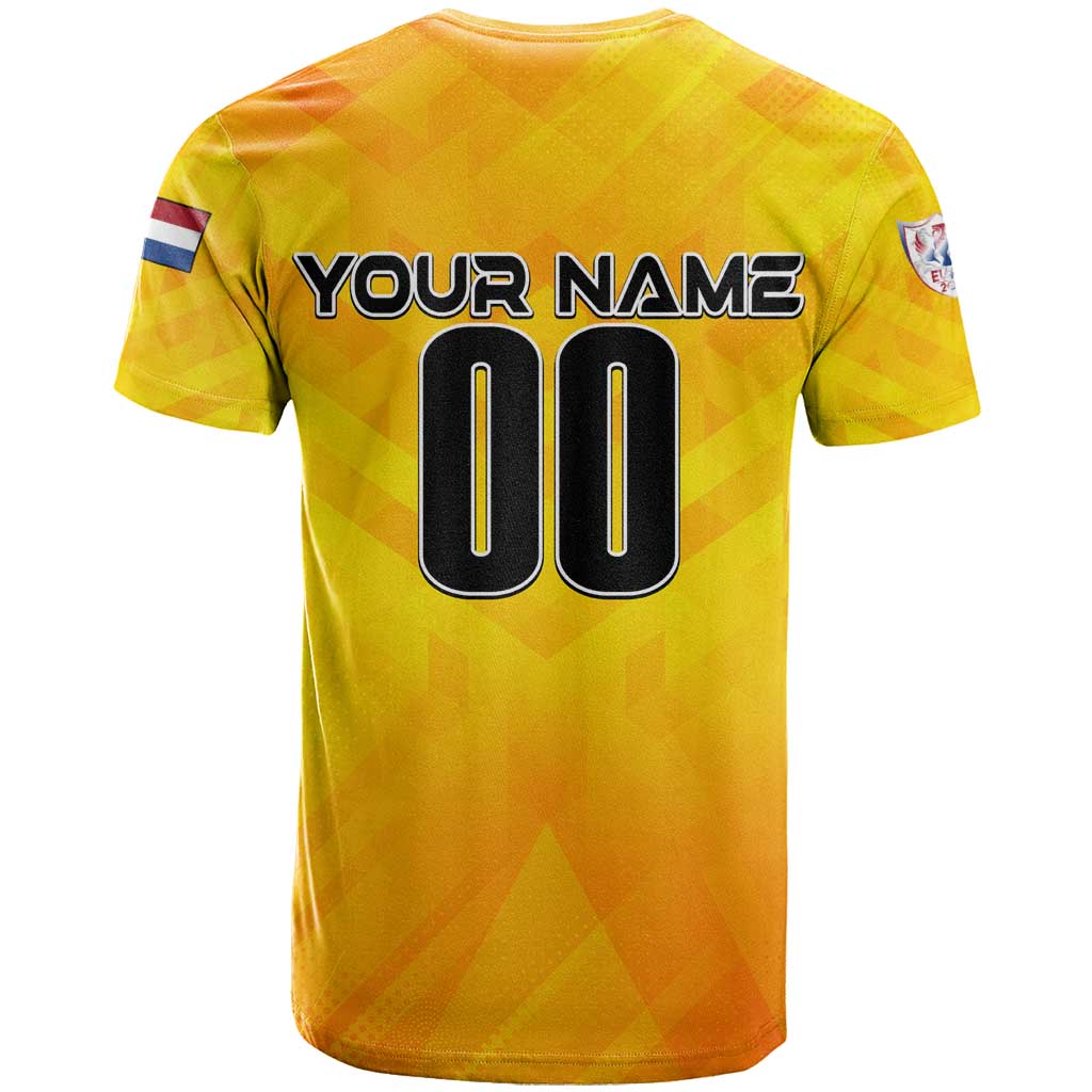 Personalized Netherlands Football 2024 T-Shirt Trophy Wing Style Graphic Tee