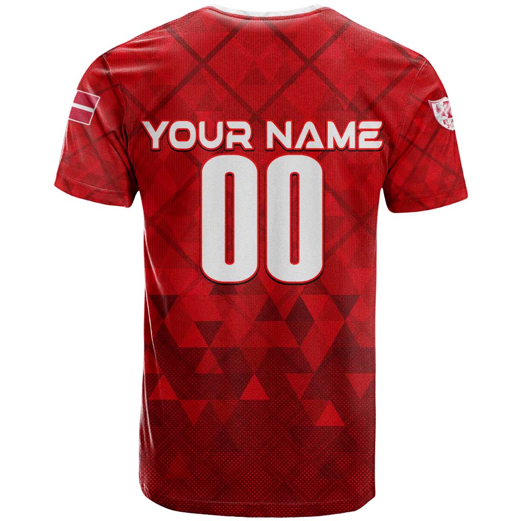 Personalized Denmark Football 2024 T-Shirt Trophy Wing Style Graphic Tee