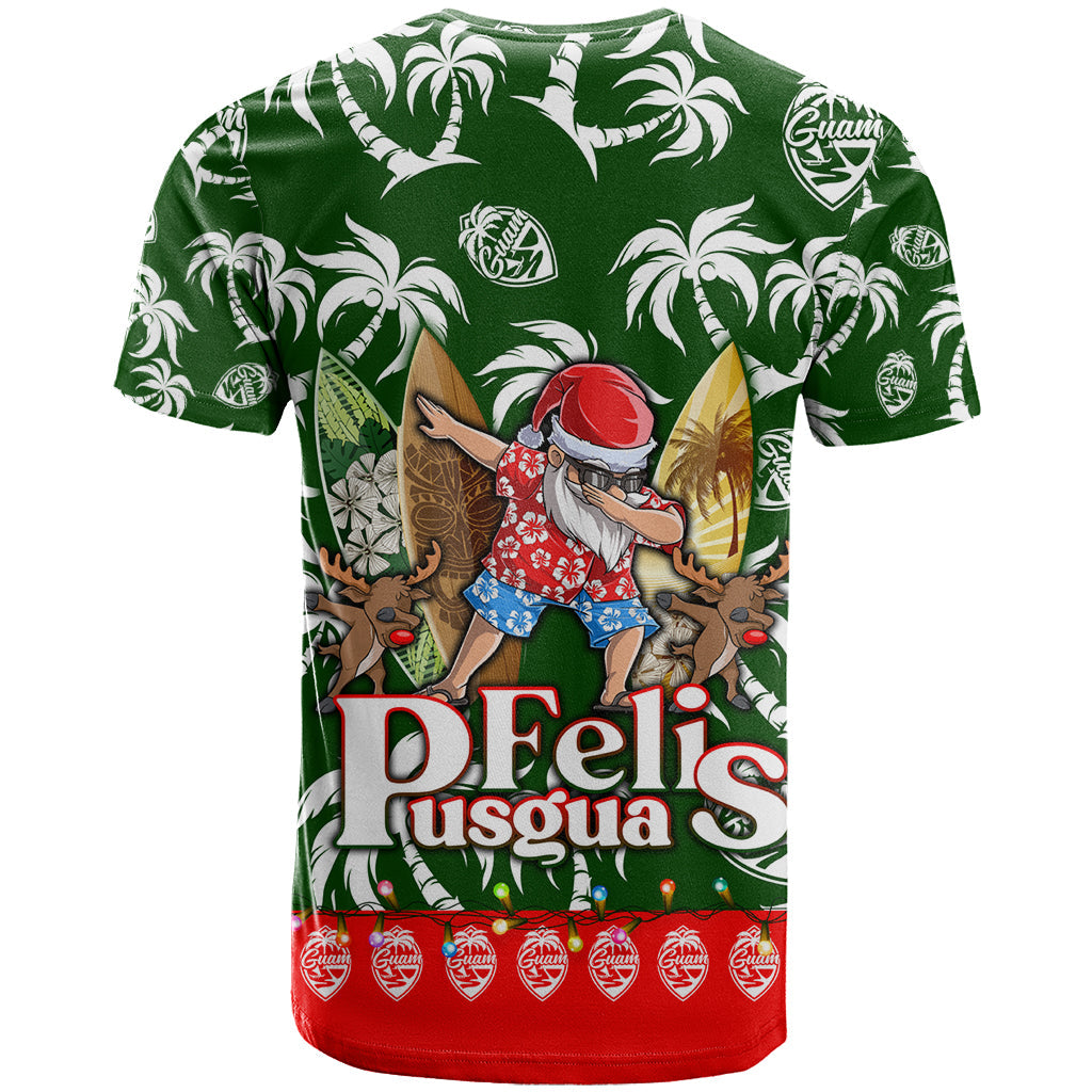 Guam Christmas T-Shirt Felis Pusgua Tropical Xmas Patterns Graphic Tee