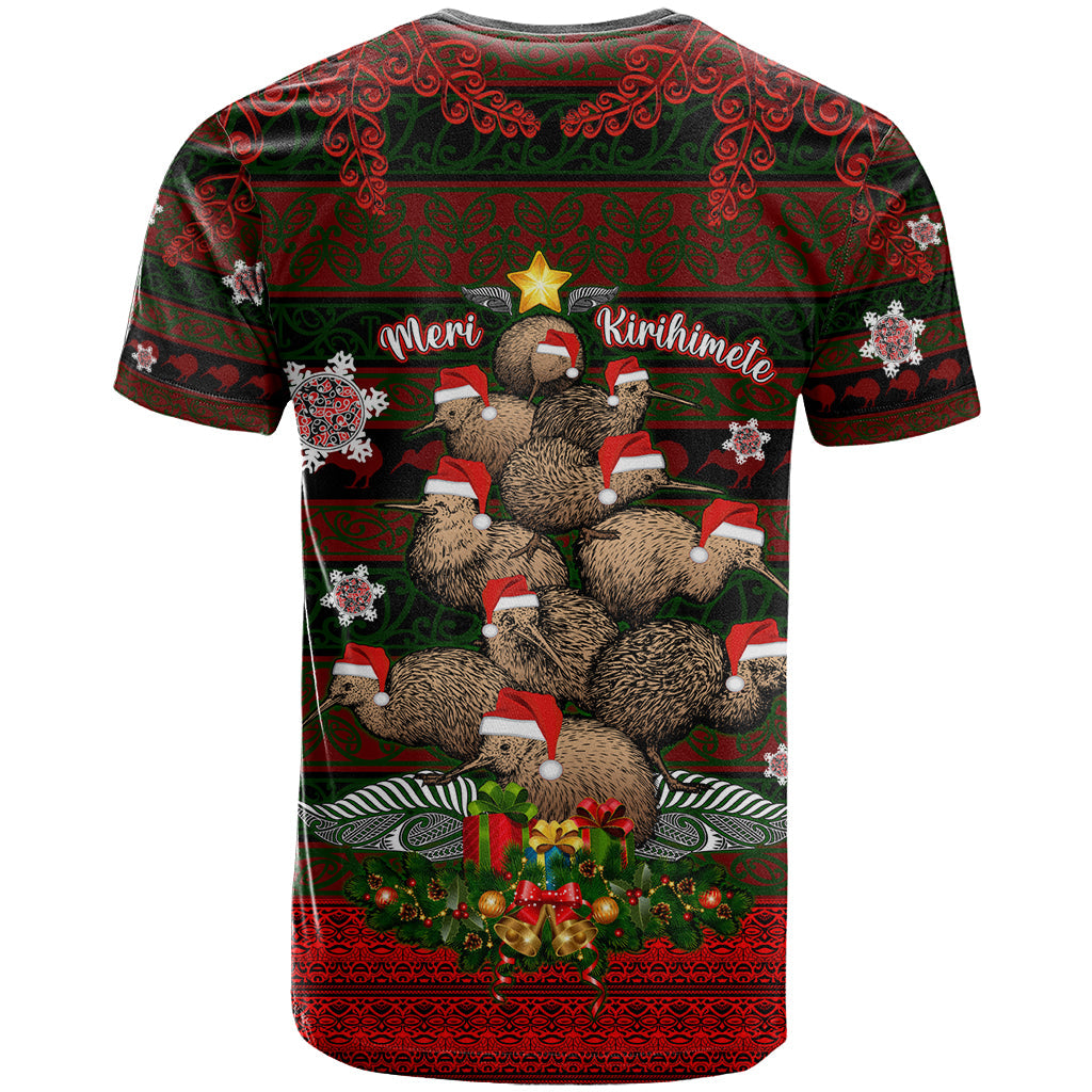 Meri Kirihimete New Zealand T-Shirt Christmas Kiwi Maori Graphic Tee