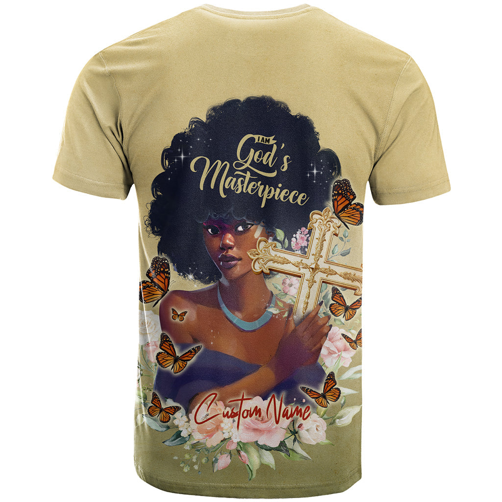 Personalized I Am God's Masterpiece T-Shirt African Women Graphic Tee