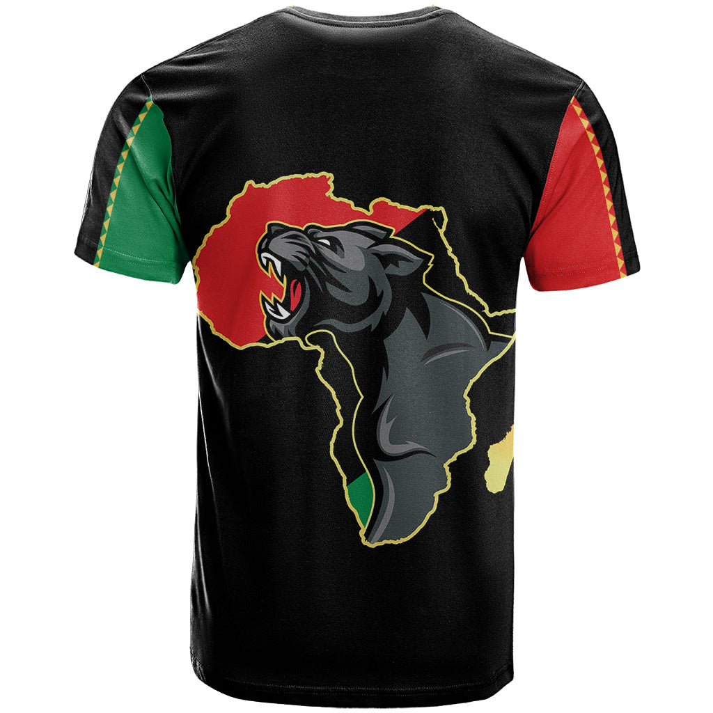 Powerful Panther Africa T-Shirt Map Africa Graphic Tee