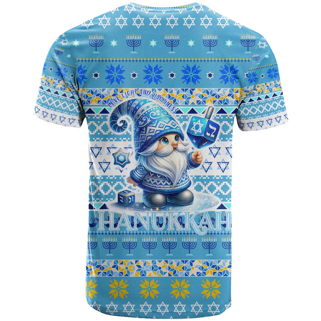 Merry Chrismukkah T-Shirt Jewish Christmas Gnomes and Menorahs Graphic Tee