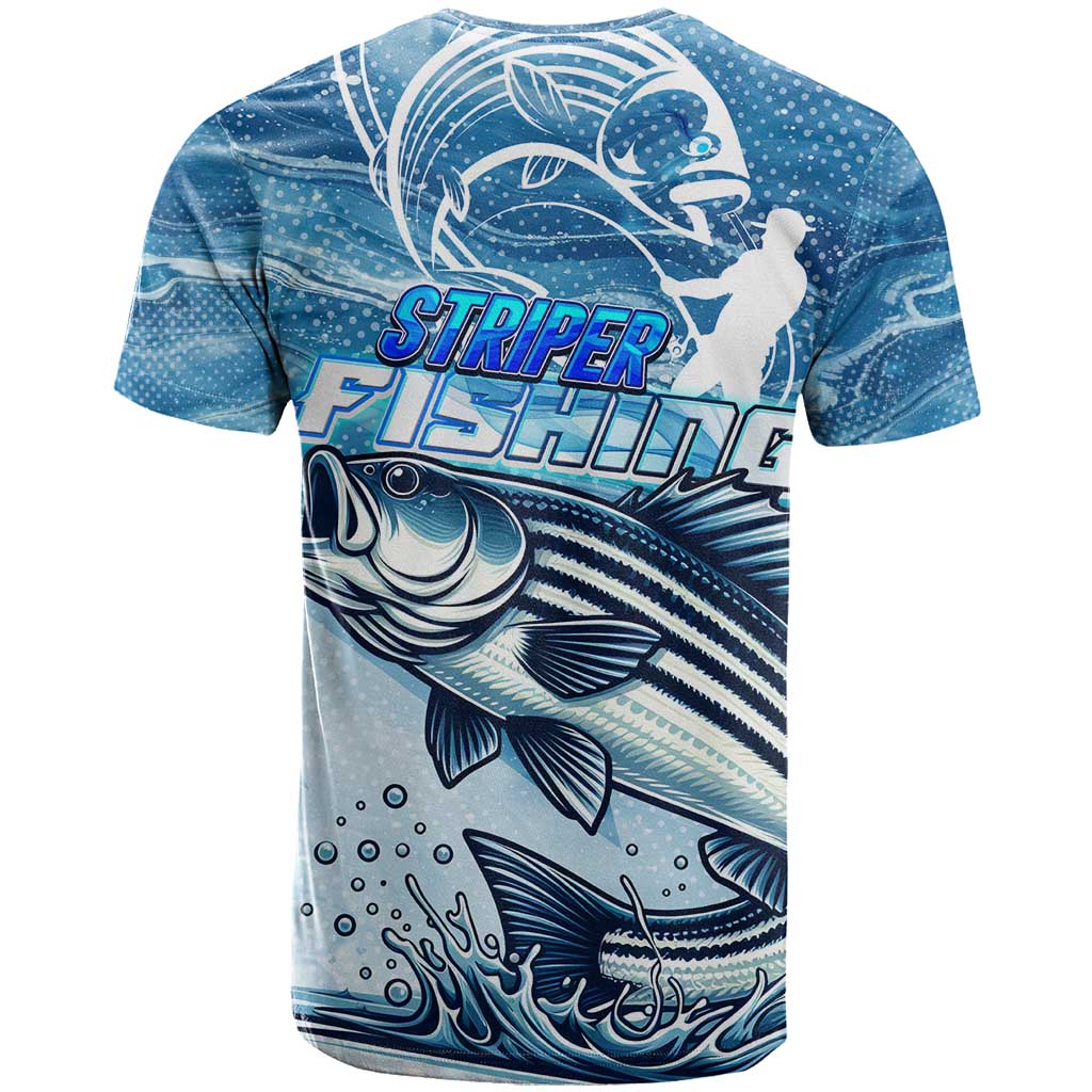 Striper Fishing T-Shirt Striped Bass Angler Graphic Tee