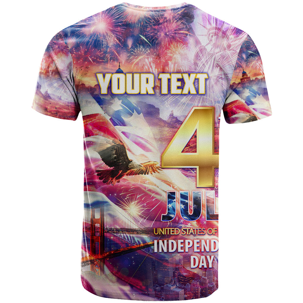 Custom 4th Of July Independence Day American T-Shirt Graphic Tee