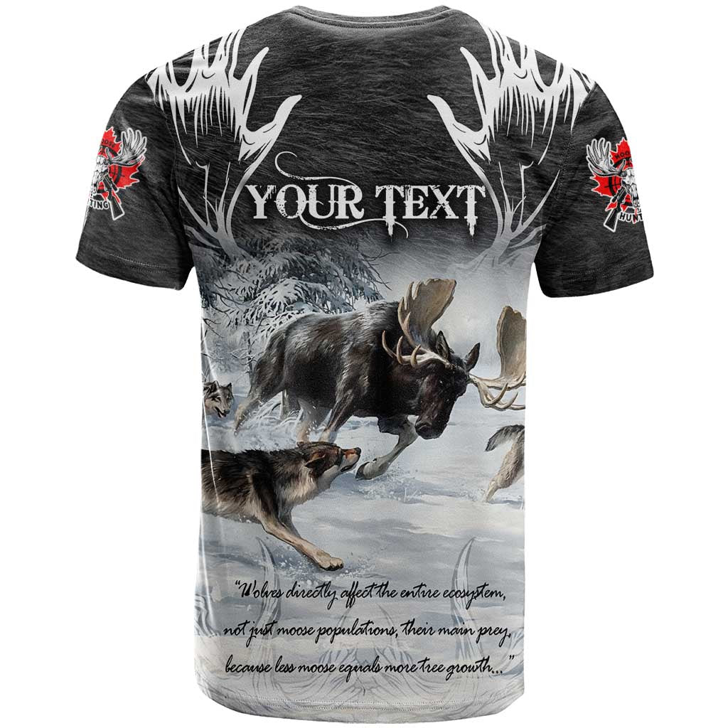 The Wolves Hunting Moose T-Shirt Graphic Tee