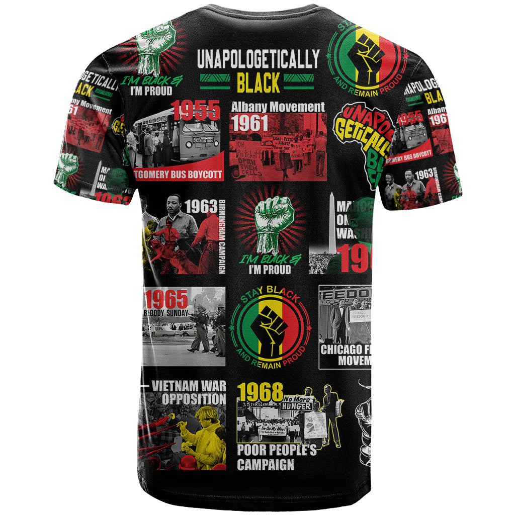 Civil Rights Movement T-Shirt Poster Art Black Pride Graphic Tee