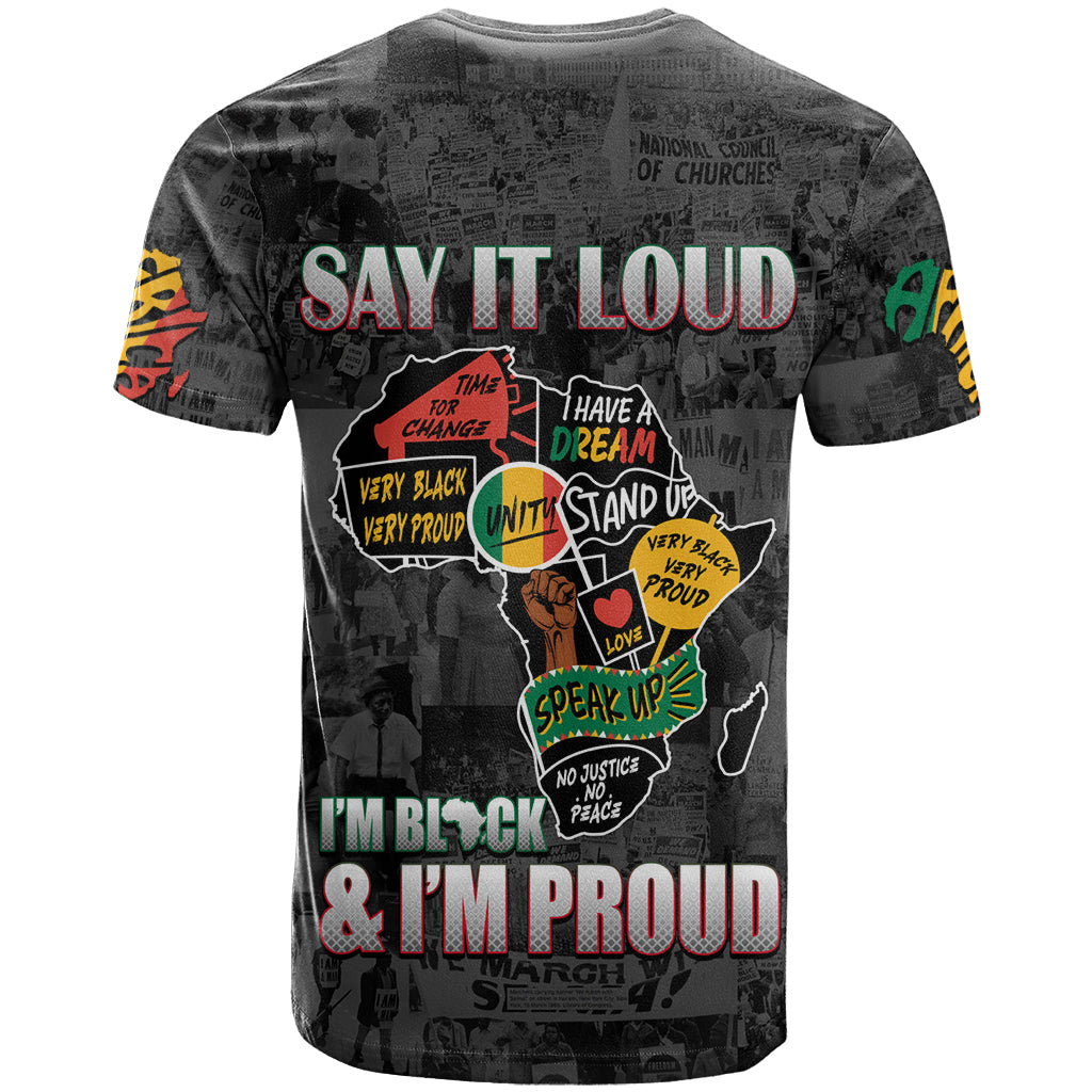 Personalized I'm Black and I'm Proud African T-Shirt Graphic Tee