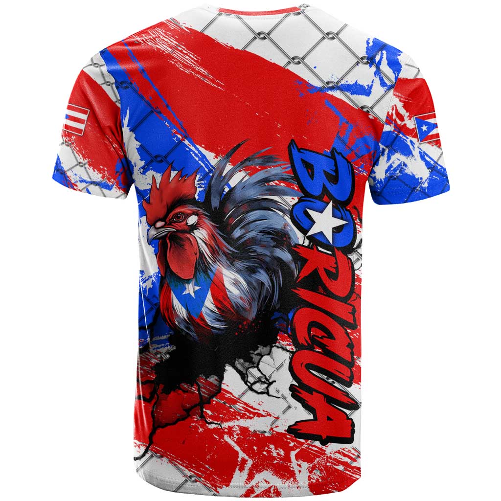 Boricua Pride Rooster Flag Puerto Rico T-Shirt Graphic Tee