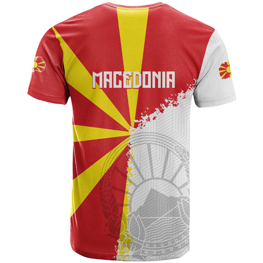 Hometown Macedonia T-Shirt Flag and Map Graphic Tee