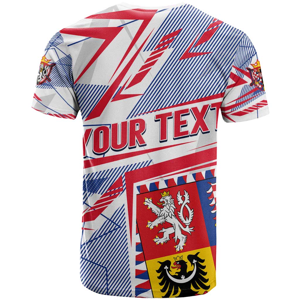 Coat Of Arms Czechia T-Shirt Czech Republic Sporty Geometric Graphic Tee