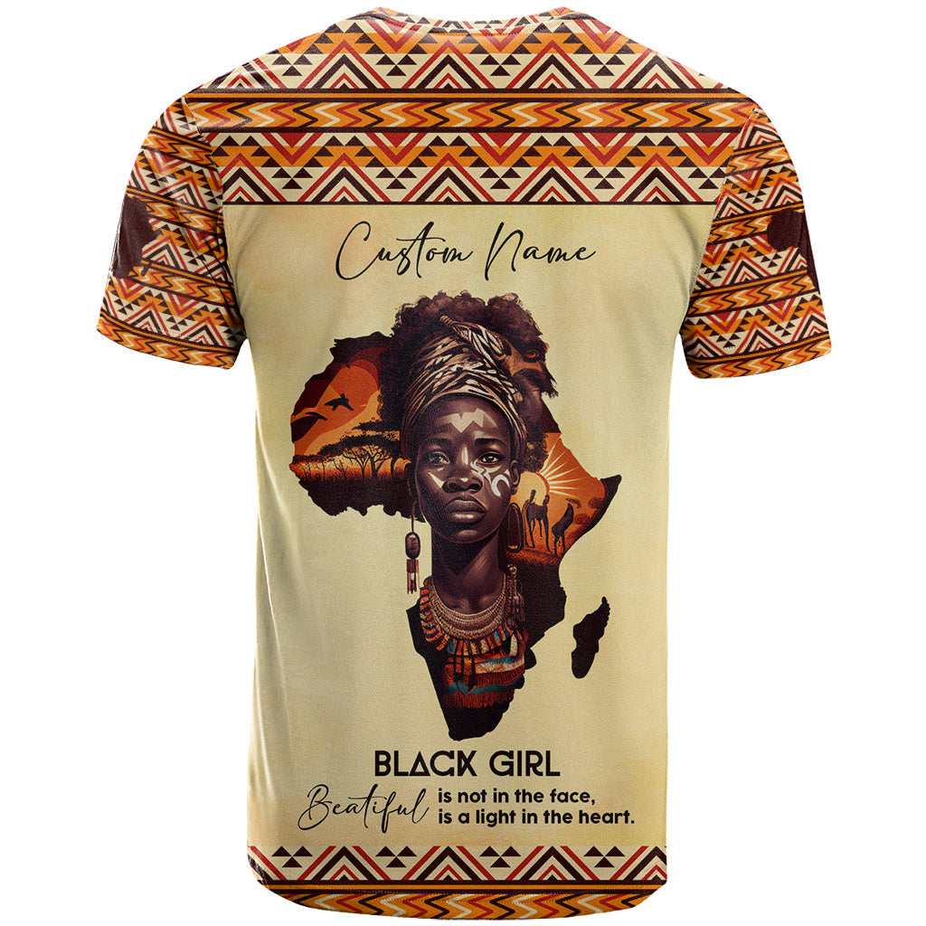Personalized Love Africa T-Shirt Black Girl Beautiful Graphic Tee