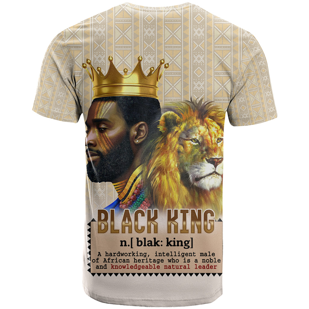 Lion Black King T-Shirt African Heritage Graphic Tee