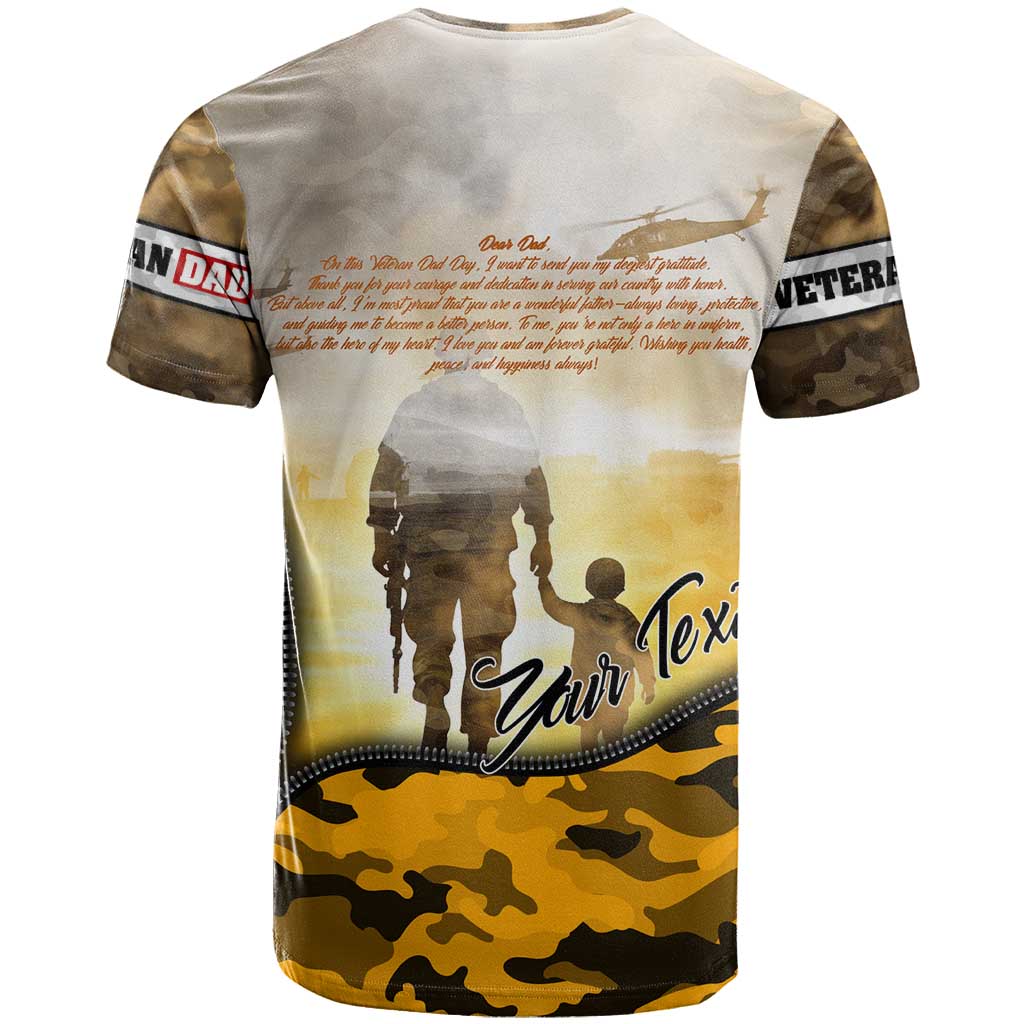 Veteran Dad T-Shirt The Strength of a Soldier - The Heart of a Father Graphic Tee