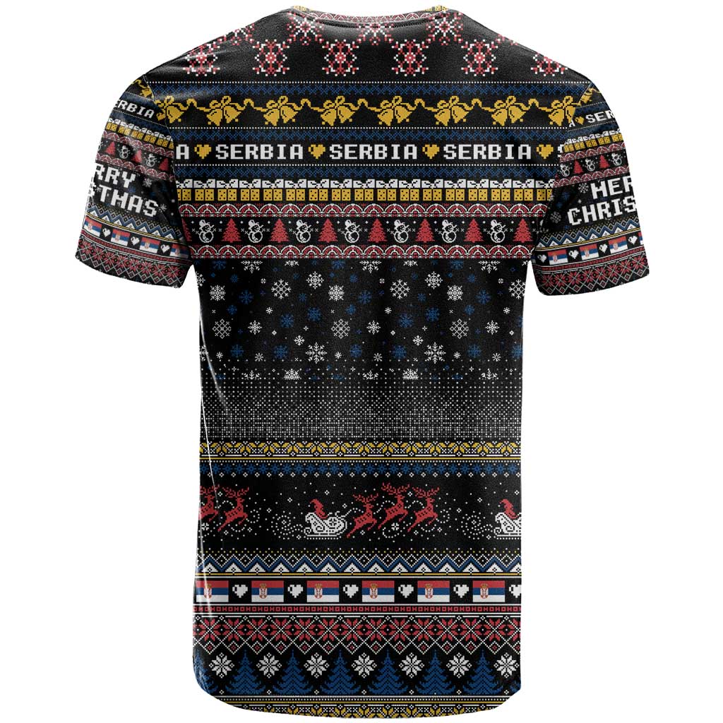 Serbia T-Shirt Merry Christmas Family and Friends Graphic Tee