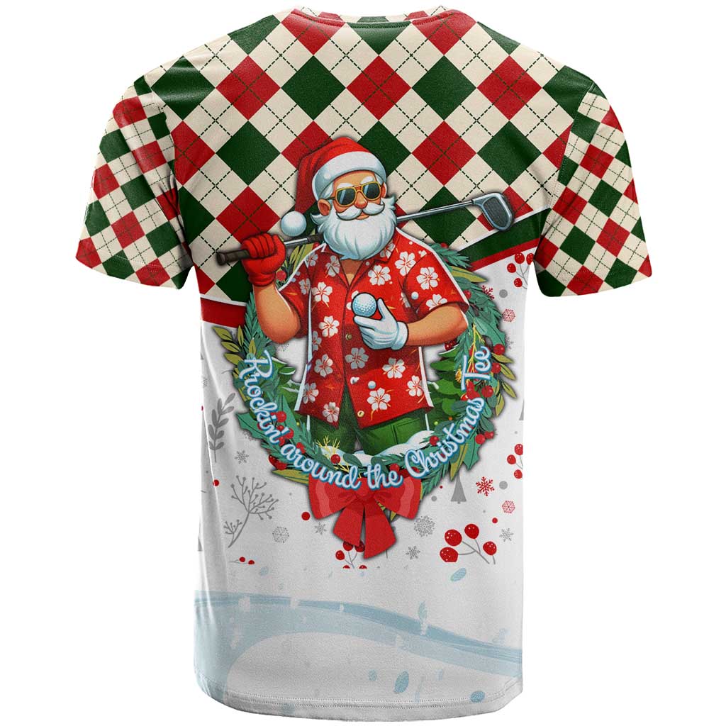 Santa Golf Club T-Shirt Christmas Winter Style Graphic Tee
