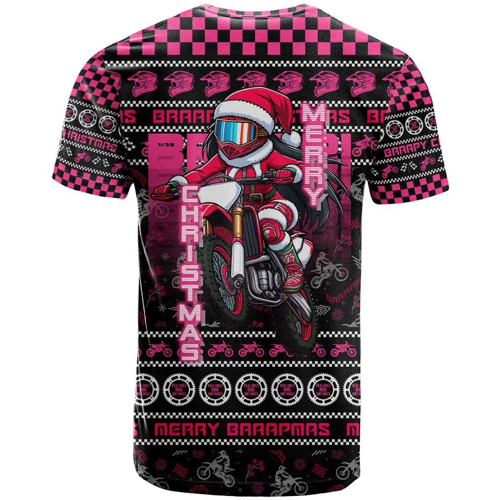 Braap Live A Girl T-Shirt Christmas Merry Braapmas Graphic Tee