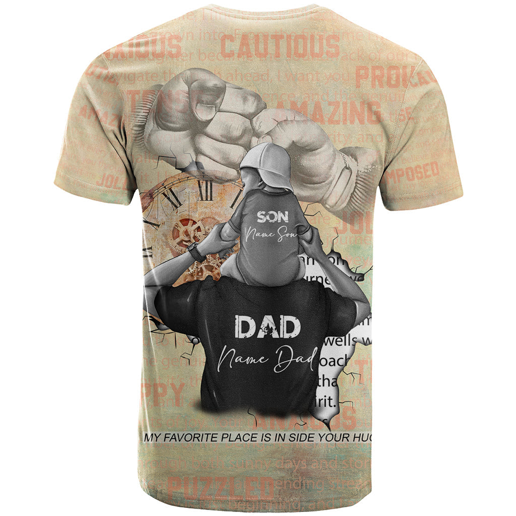 Personalized Father And Son T-Shirt Gift for Dad Graphic Tee