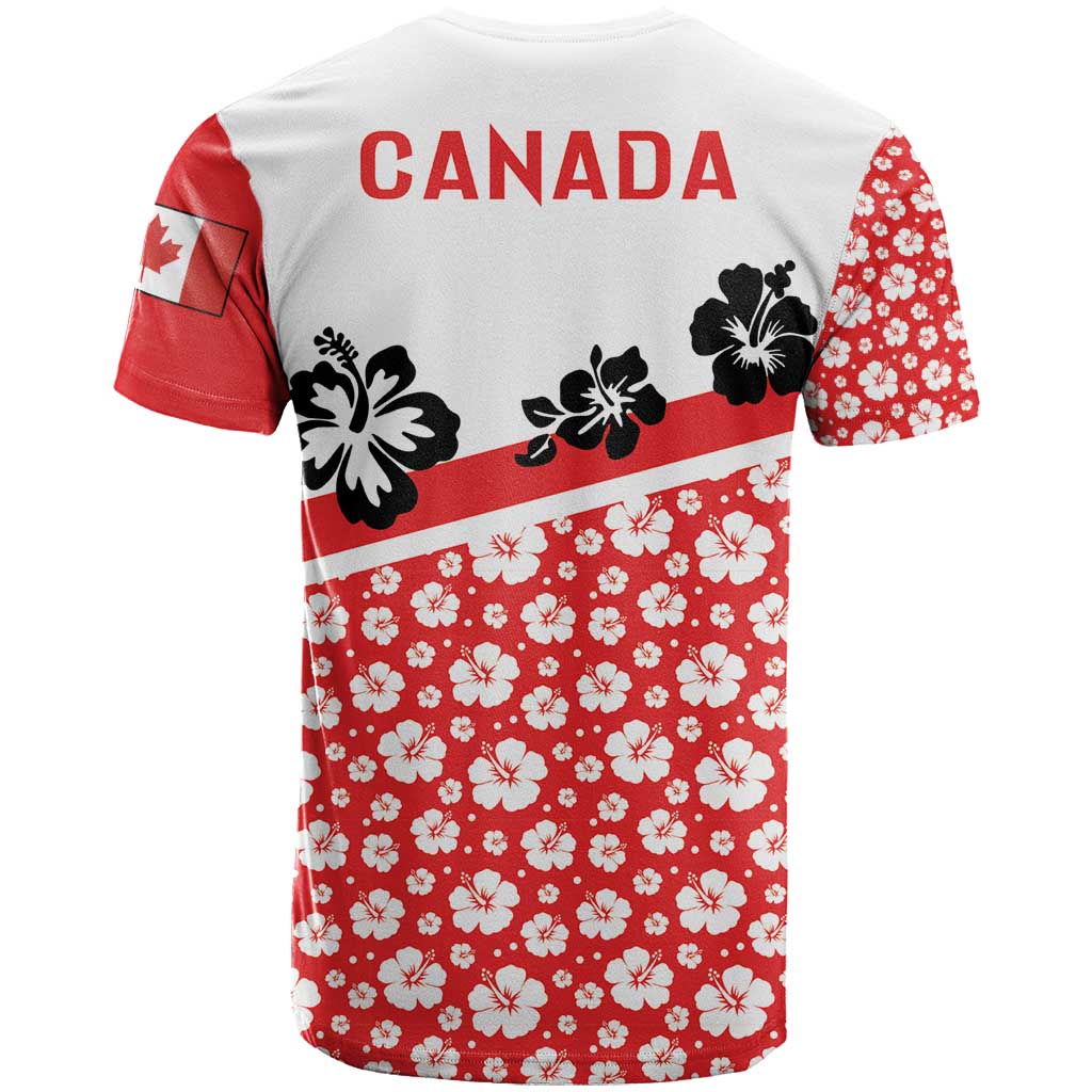 Canada T-Shirt Summer Hibiscus Tropical Flower Graphic Tee