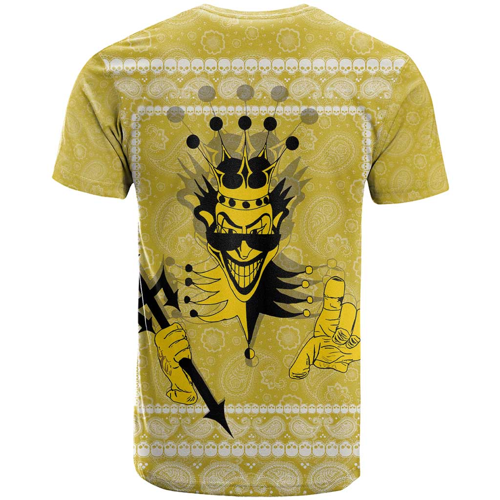 Latin King T-Shirt Paisley Pattern Yellow Graphic Tee