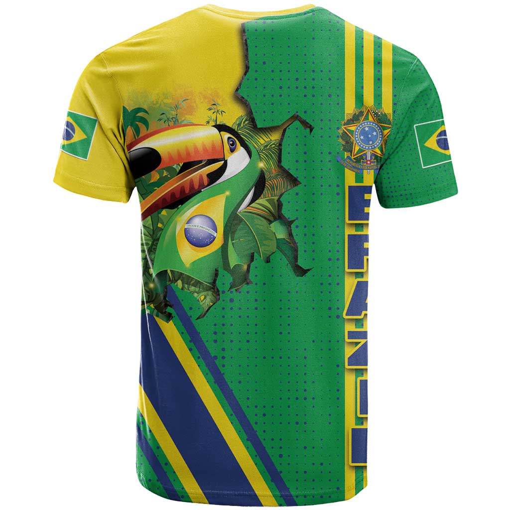 Brazil Flag Emblem T-Shirt Toco Toucan In My Heart Graphic Tee