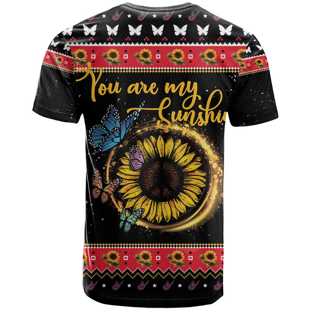 Butterfly Christmas Yall T-Shirt You Are My Sunshine Graphic Tee