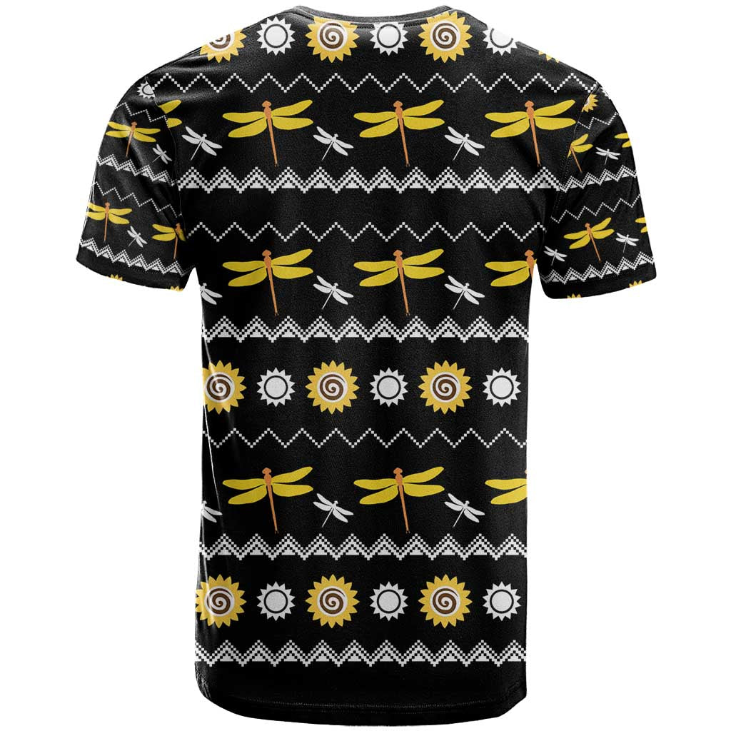 Dragonfly Sunflower T-Shirt Dragonfly Appear When Angels Are Near Graphic Tee