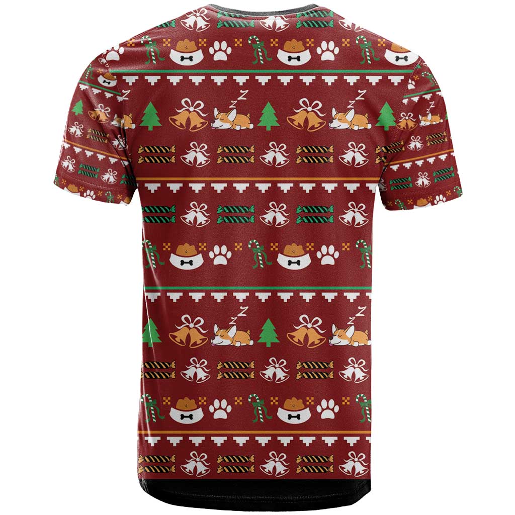 Funny Corgi Dog T-Shirt Merry CORGMAS Christmas Graphic Tee
