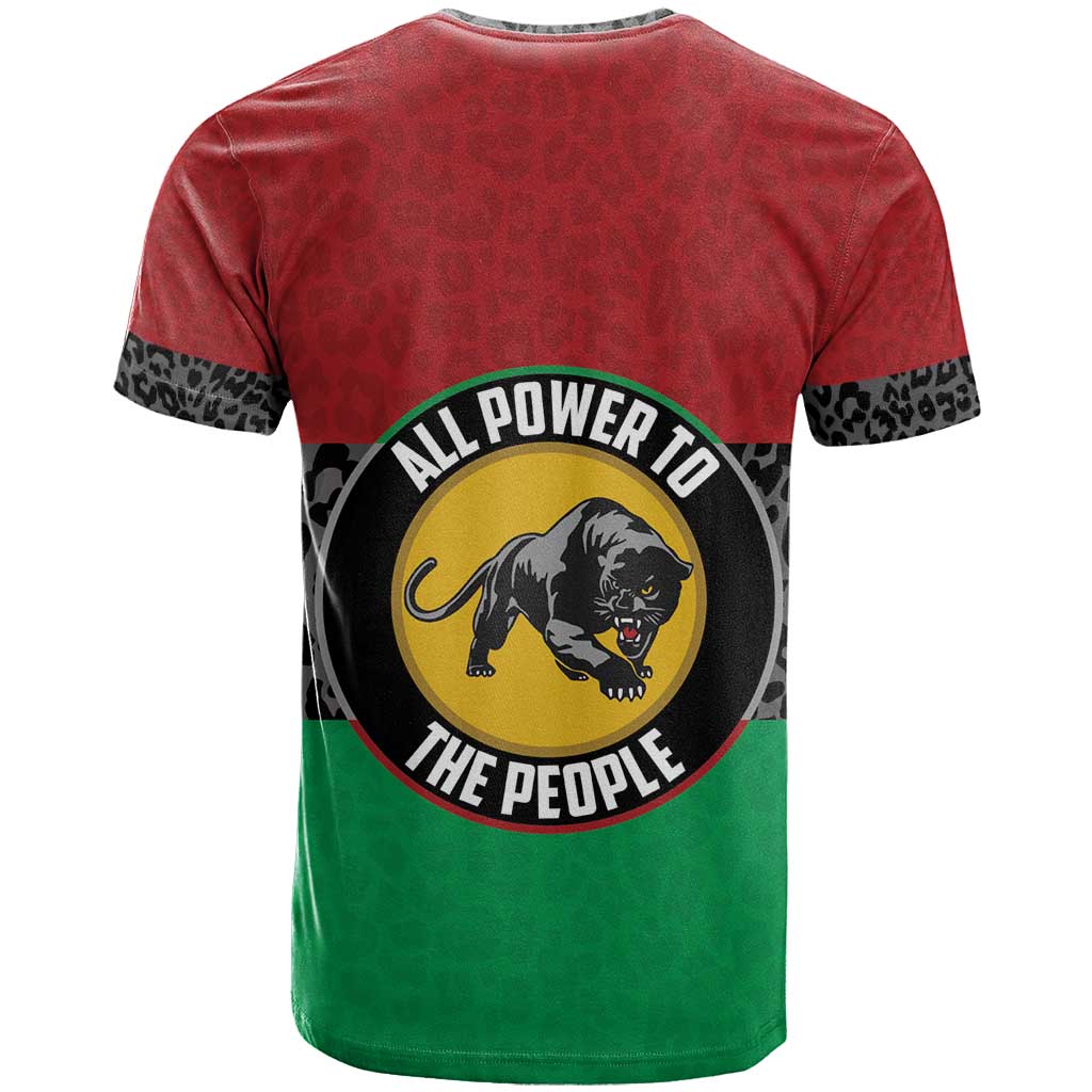 Personalized Pan African Panther T-Shirt All Power To The People Graphic Tee