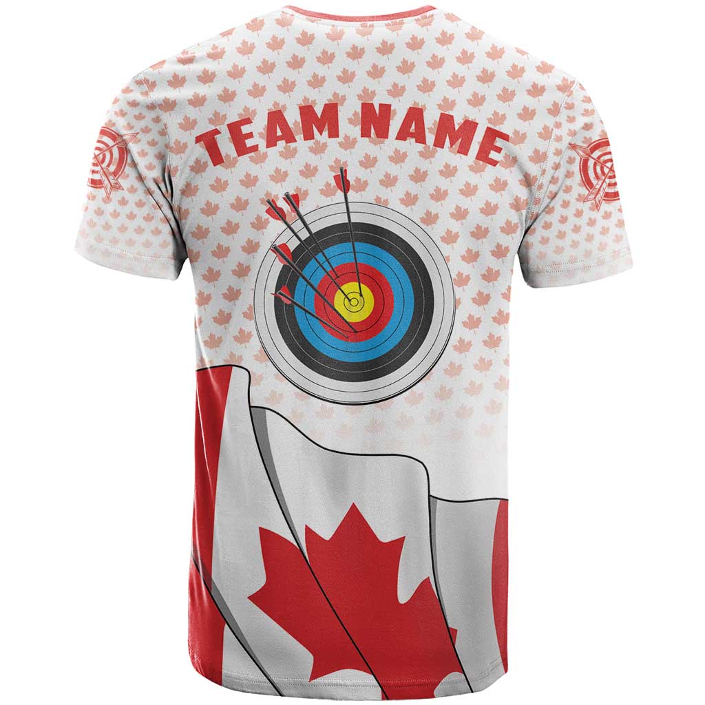 Personalized Canada Archery T-Shirt Maple Leaf Canadian Flag Graphic Tee