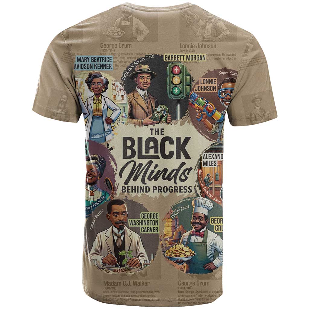 The Black Minds Behind Progress T-Shirt Africa Black Invention Graphic Tee