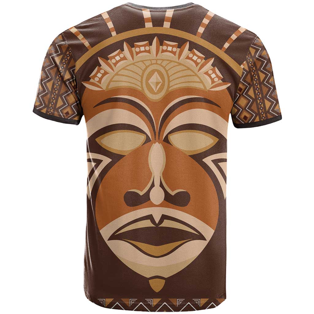 African Mask Printed Mudcloth T-Shirt Graphic Tee