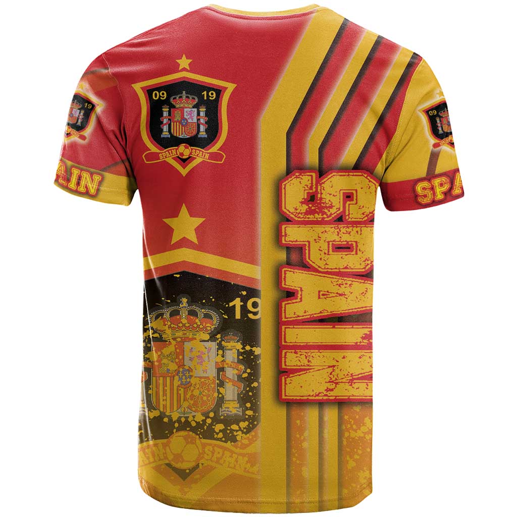 Spain Football T-Shirt La Roja Soccer - Road To Champion Graphic Tee