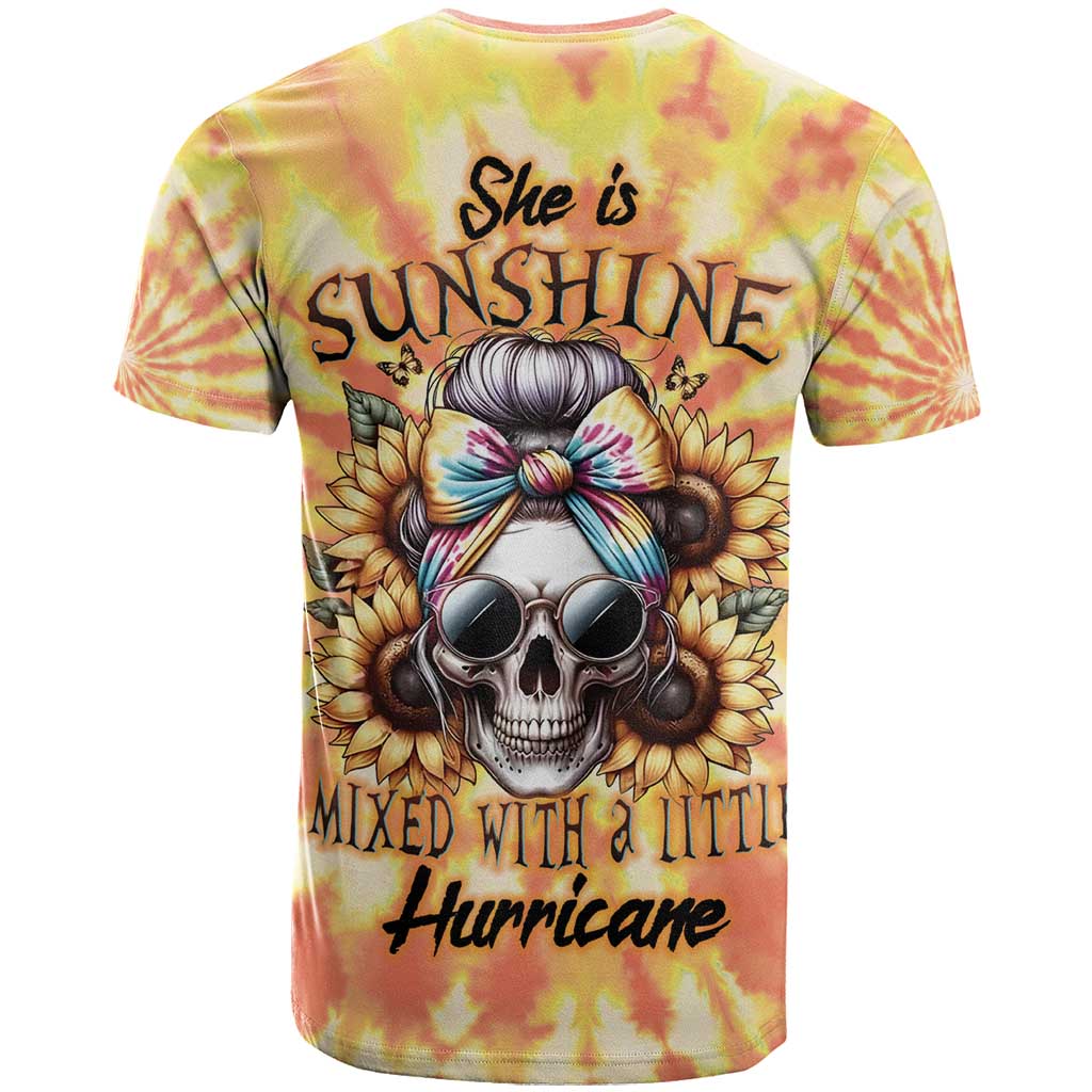 She Is Sunshine Skull T-Shirt Tie Dye Yellow Graphic Tee