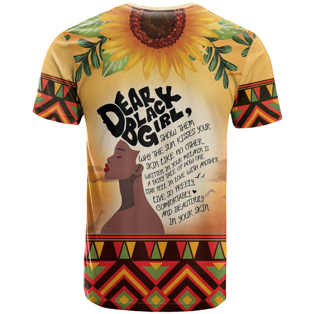 Dear Black Girl T-Shirt African Black Women Pride Graphic Tee