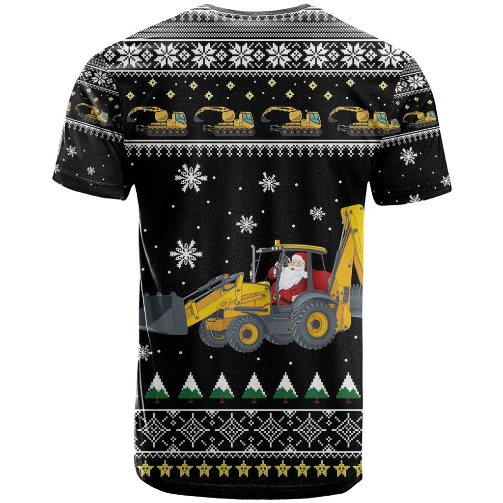 Im Digging Christmas T-Shirt Tractor Santa Claus Graphic Tee