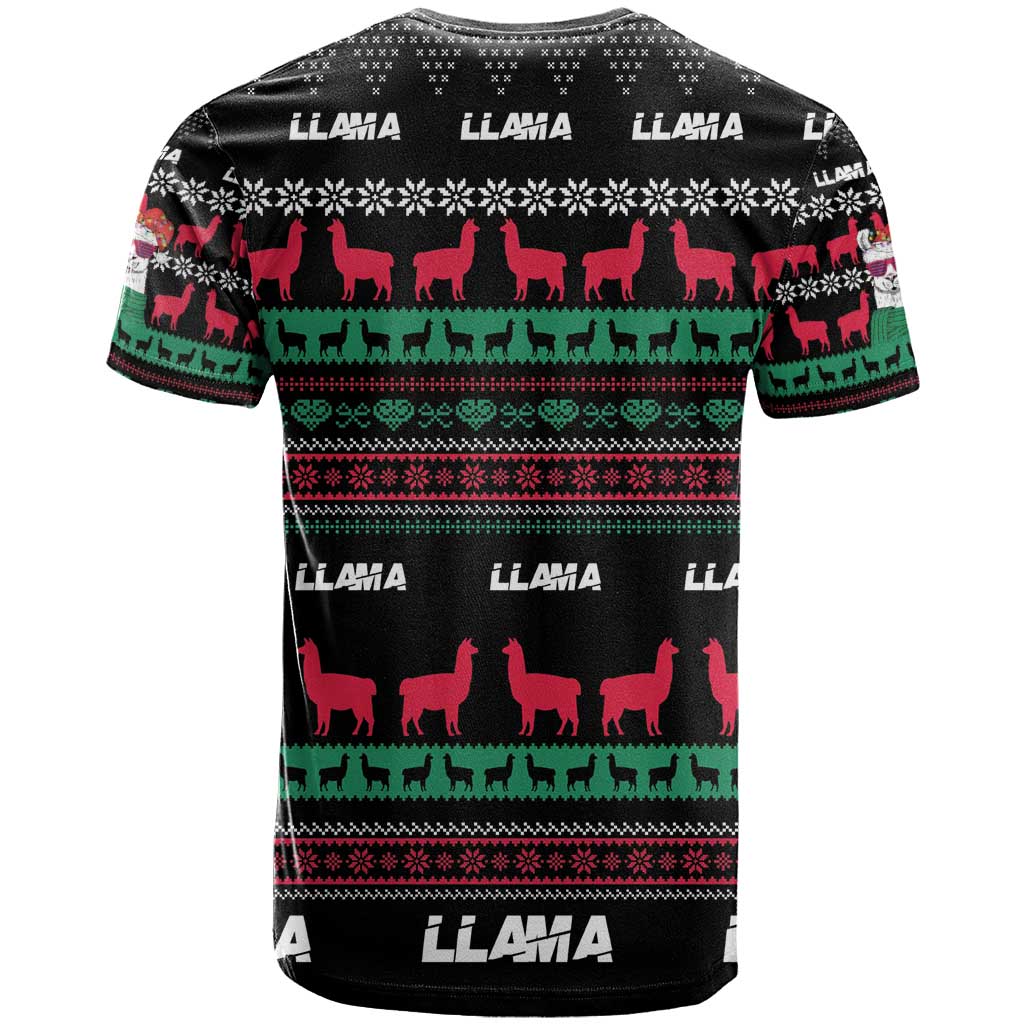 Llama Funny T-Shirt Llama Christmas Graphic Tee