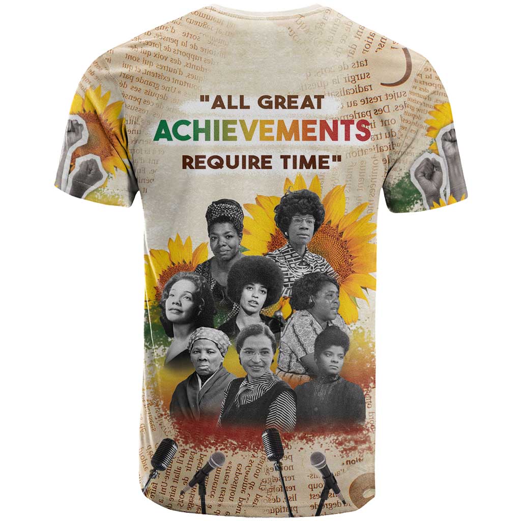 African T-Shirt Civil Rights Female Leaders Sunflower Graphic Tee
