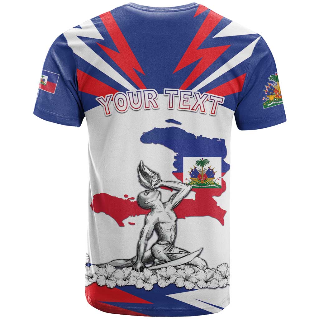 Personalized Haiti Heritage Month T-Shirt Negre Marron With Hibiscus Graphic Tee