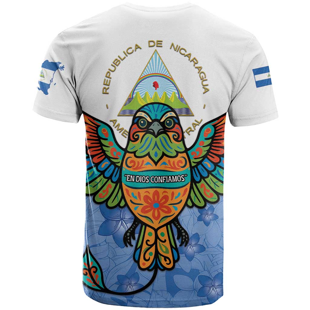 Nicaragua T-Shirt Guardabarranco Bird With Sacuanjoche Graphic Tee