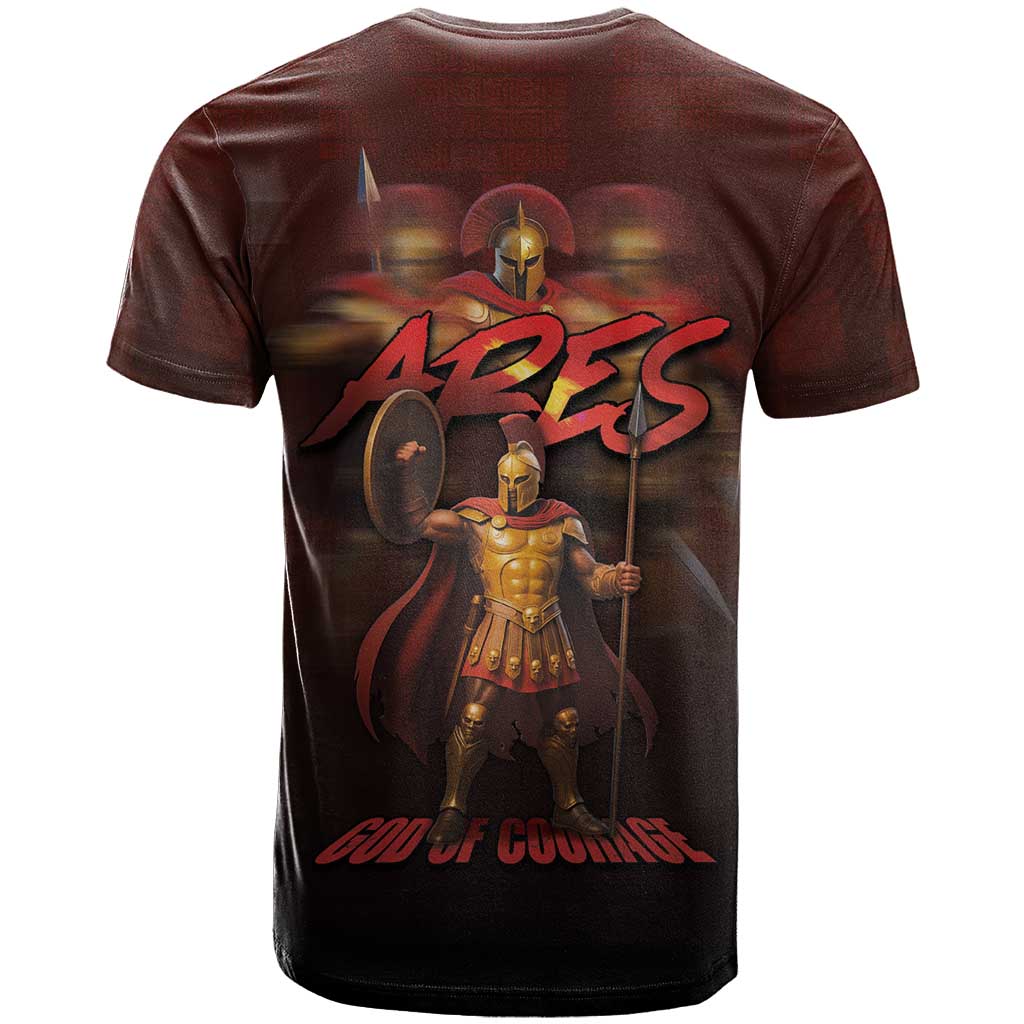 Ancient Greek Ares T-Shirt God Of War And Courage Graphic Tee