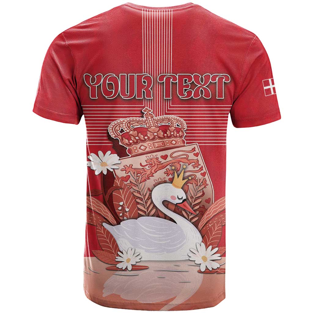 Personalized Denmark T-Shirt Mute Swan With Symbol Graphic Tee