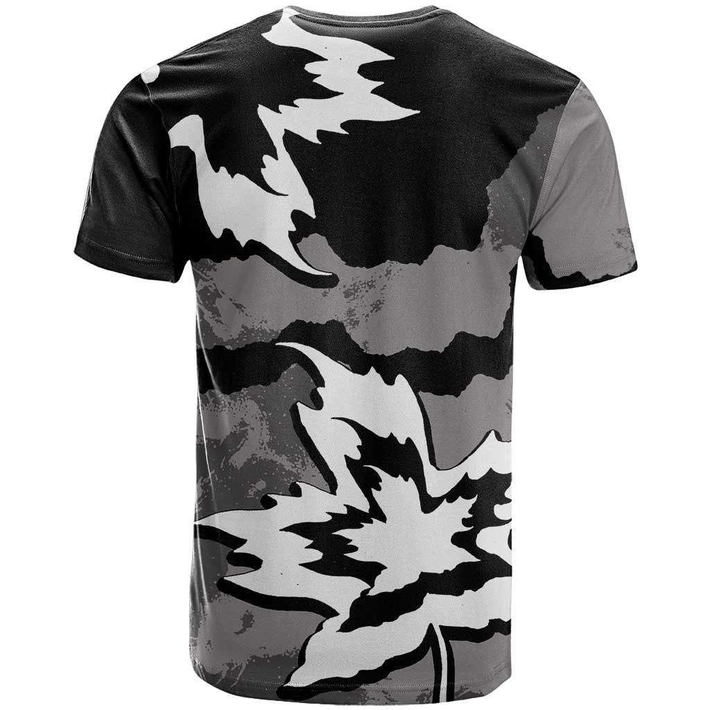 Canada Maple Leaf T-Shirt Unique Style Black Version Graphic Tee