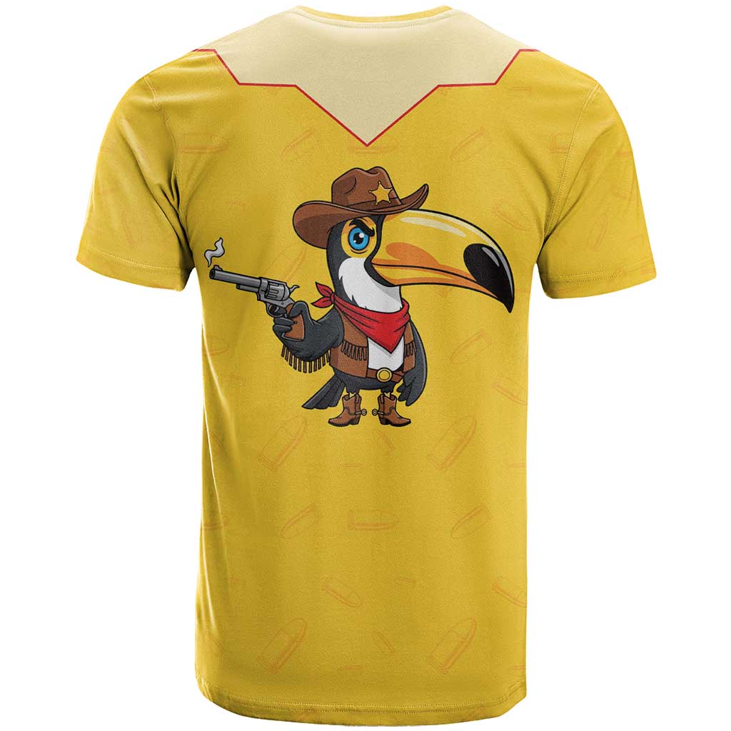Western Yoke T-Shirt Toucan Cowboy Style Graphic Tee