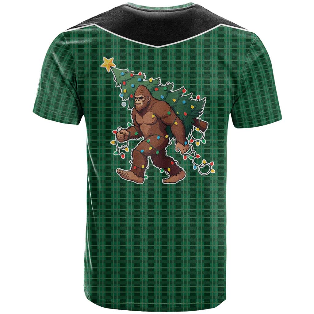 Western Yoke T-Shirt Bigfoot Xmas Cowboy Style Graphic Tee